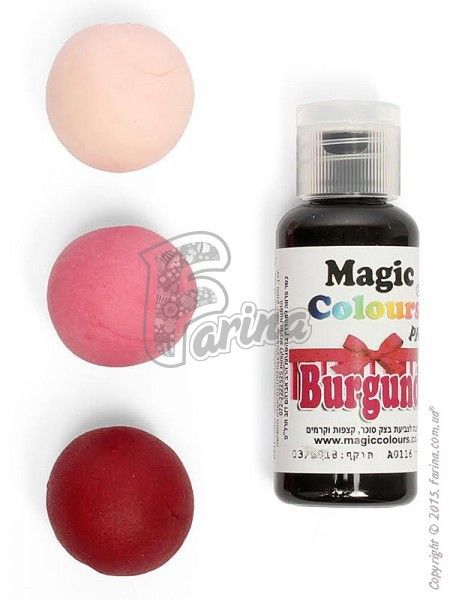 Краситель гелевый пищевой Magic Colours Pro 32гр - Бургунди (Burgundy)< фото цена